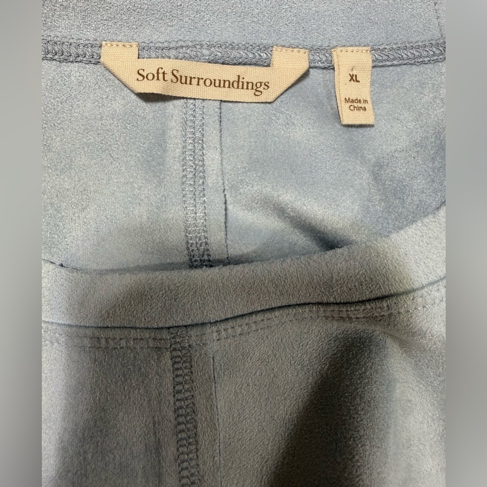 Soft Surroundings Light Blue Suede Top - Picture 6 of 9